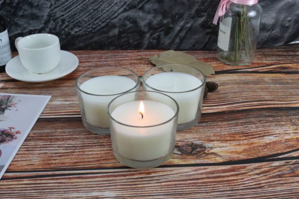 Round Clear Glass Jar Candles