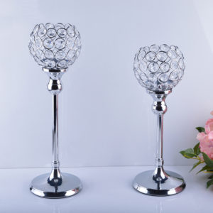 Modern Tall Crystal Candle Holders