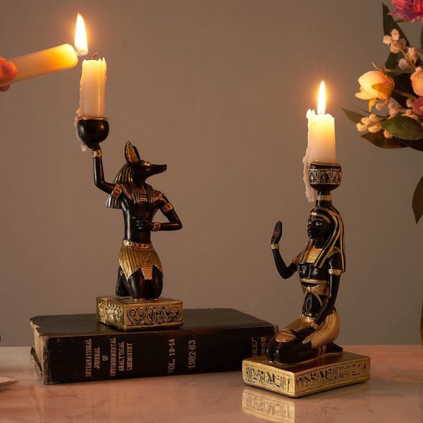 Ancient Egyptian Gods Candle Holders,handicraft candle holders,resin candle holders for sale,Handicraft candlestick gifts,Sphinx ornaments