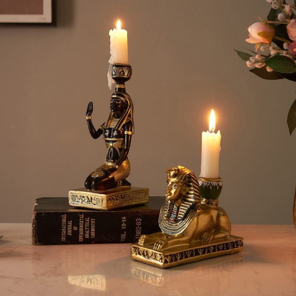 Ancient Egyptian Gods Candle Holders,handicraft candle holders,resin candle holders for sale,Handicraft candlestick gifts,Sphinx ornaments
