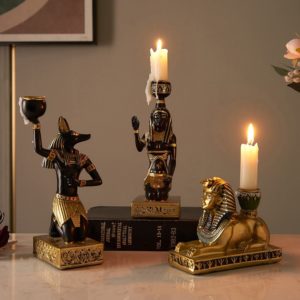 Mysterious Ancient Egyptian Gods Candle Holders