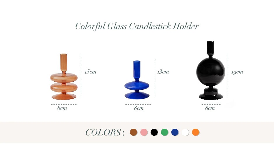 Pragmism Creative Glass Candlesticks