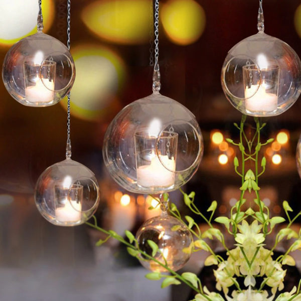 Pragmism Hanging Glass Globes for Candle Holders