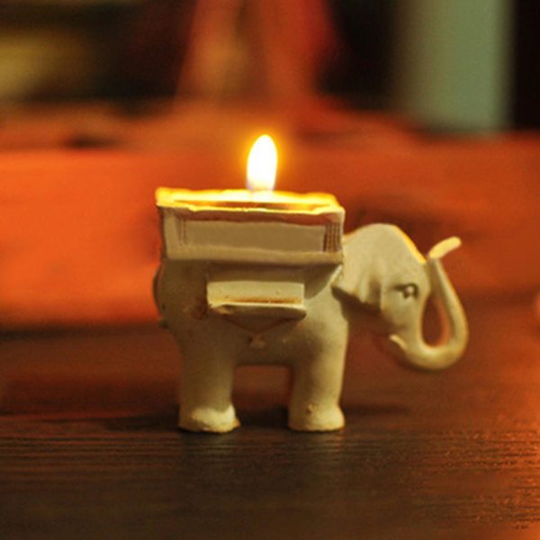 Pragmism Lucky Elephant Tea Light Candle Holder