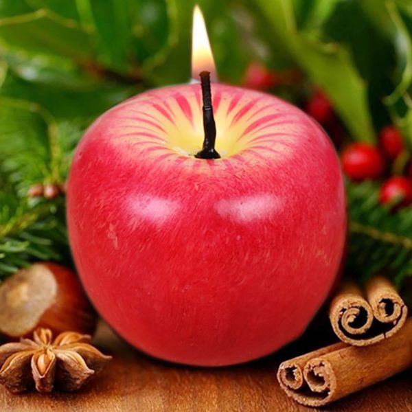 Pragmism Creative Red Apple Shaped Candles